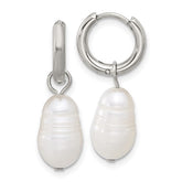 Stainless Baroque Freshwater Pearl Huggies